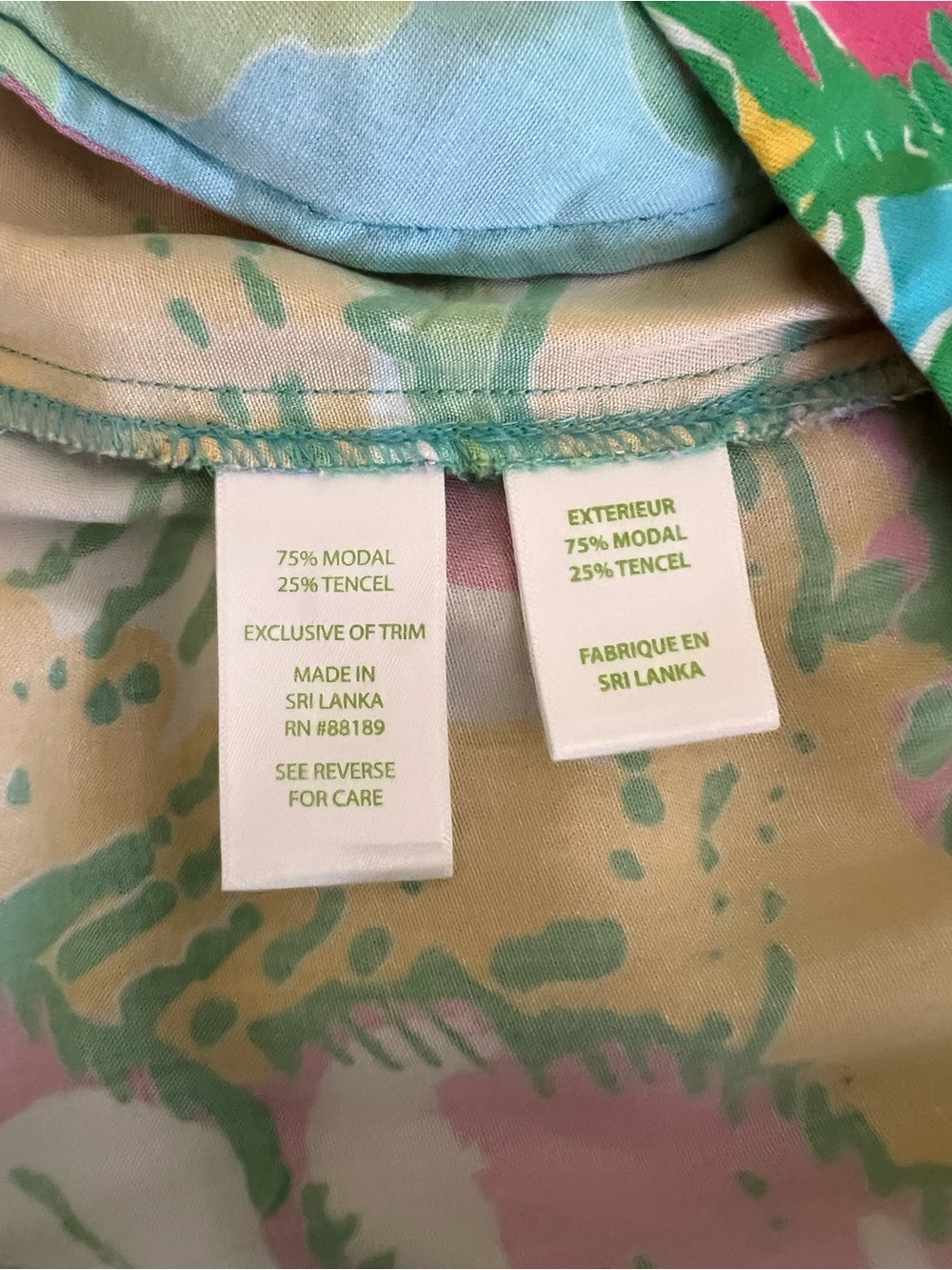 Lilly Pulitzer Pink, Green and Turquoise Floral Pallazo Pants Size L - Picture 6 of 9